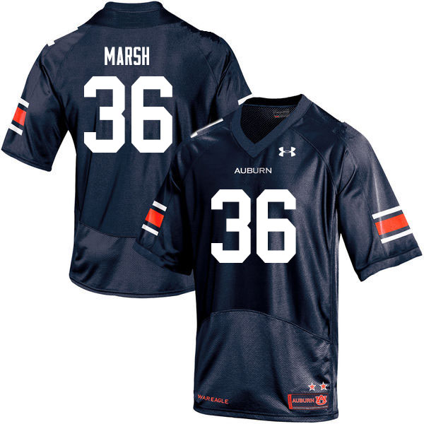 Men #36 Josh Marsh Auburn Tigers College Football Jerseys Sale-Navy